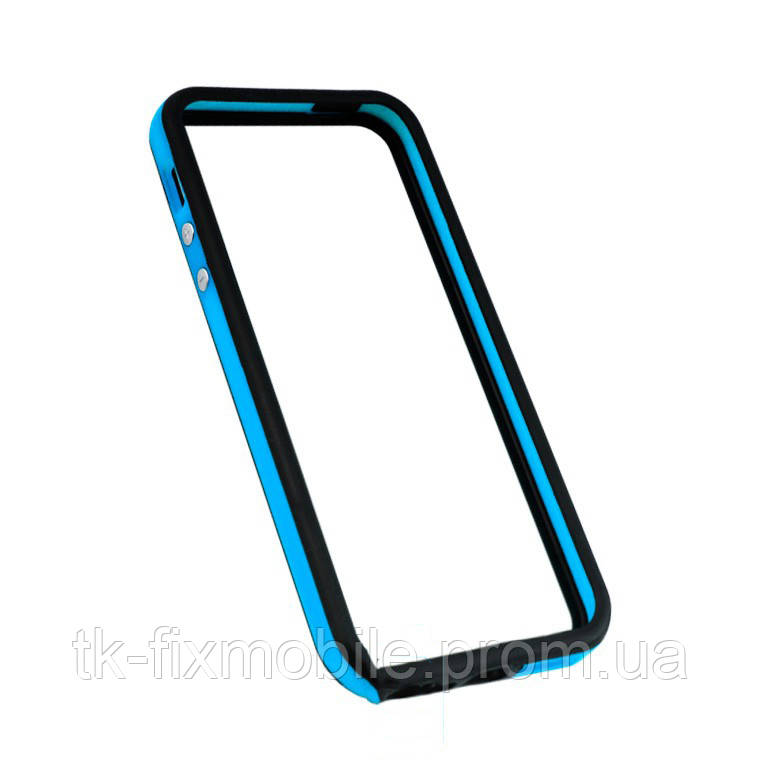 

Чехол бампер Apple iPhone 5 Bumpers черно-Голубой
