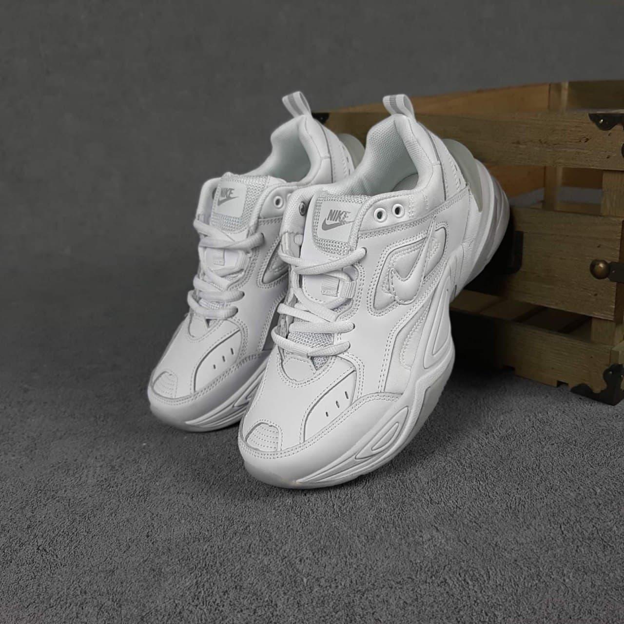 

Женские кроссовки в стиле Nike M2K Tekno белые с серым, Белый