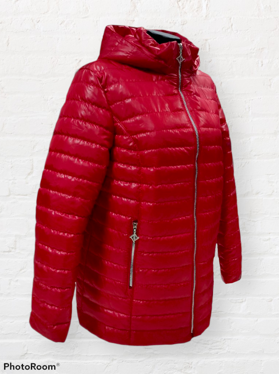 Жіноча демісезонна коротка куртка великих розмірів "Віка" Червоний, 58