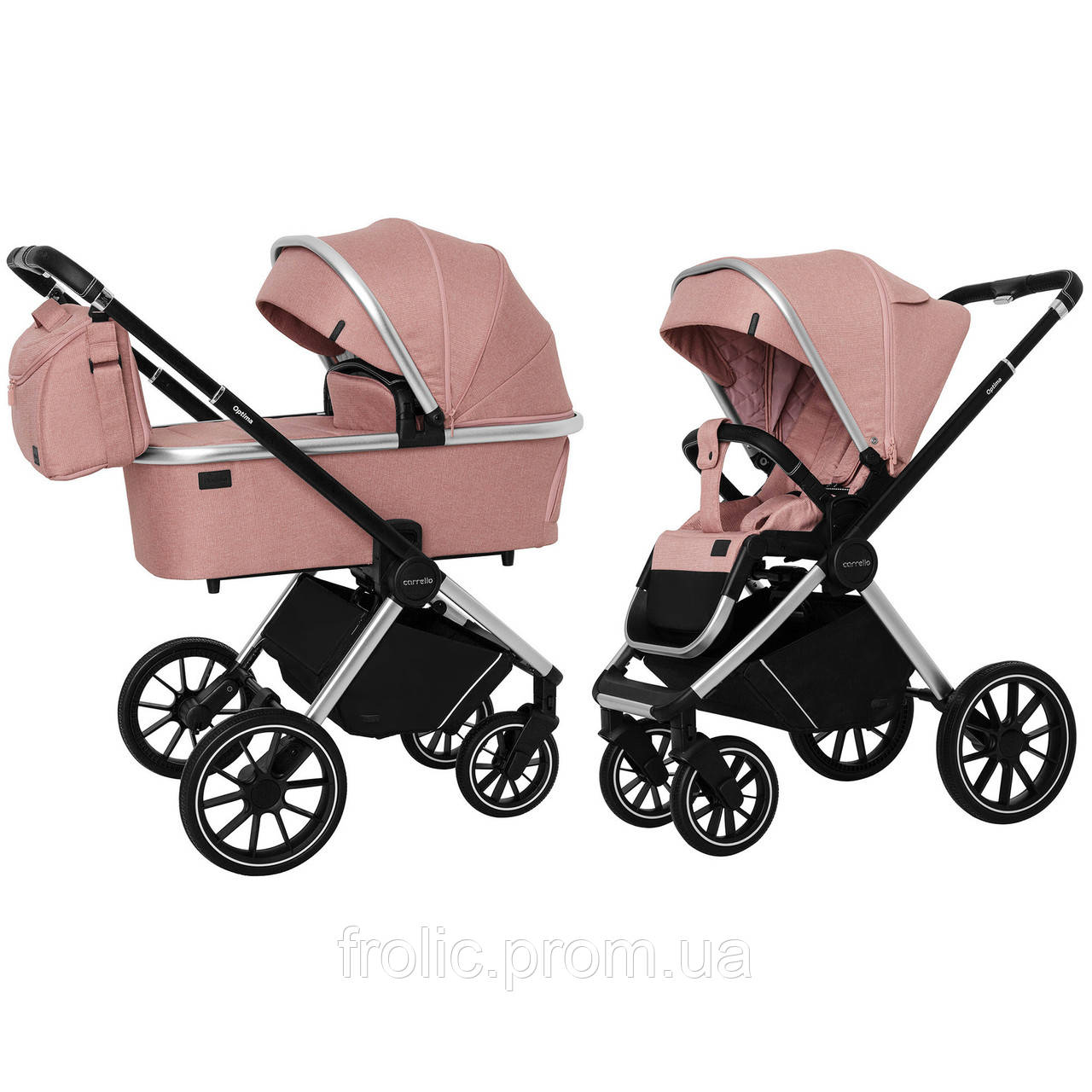 

Коляска универсальная CARRELLO Optima CRL-6503 (2in1) Hot Pink в льне /1/