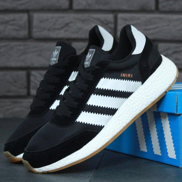 

Мужские кроссовки в стиле Adidas Iniki RUNNER BOOST, черно-белый, Вьетнам (КД-4