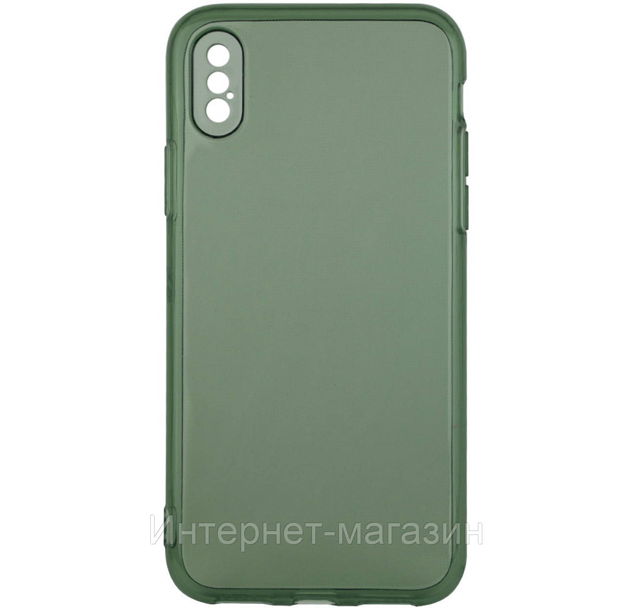 

Матовый полупрозрачный TPU чехол с защитой камеры для IPhone X / Xs Зеленый