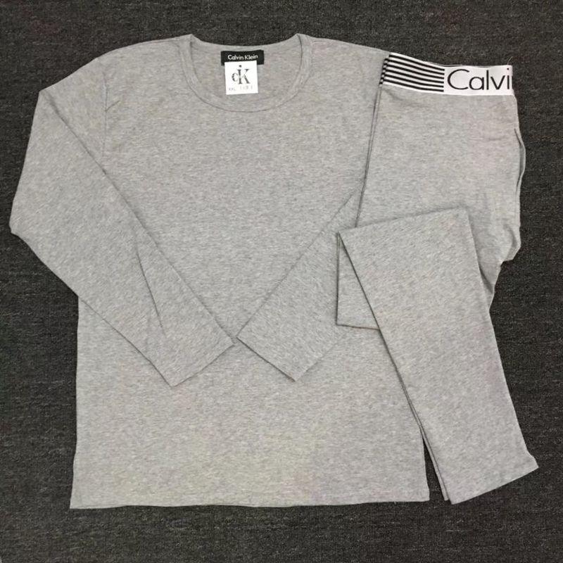 

Комплект нательного белья Calvin Klein - кальсоны + кофта. Цвет: серый XL