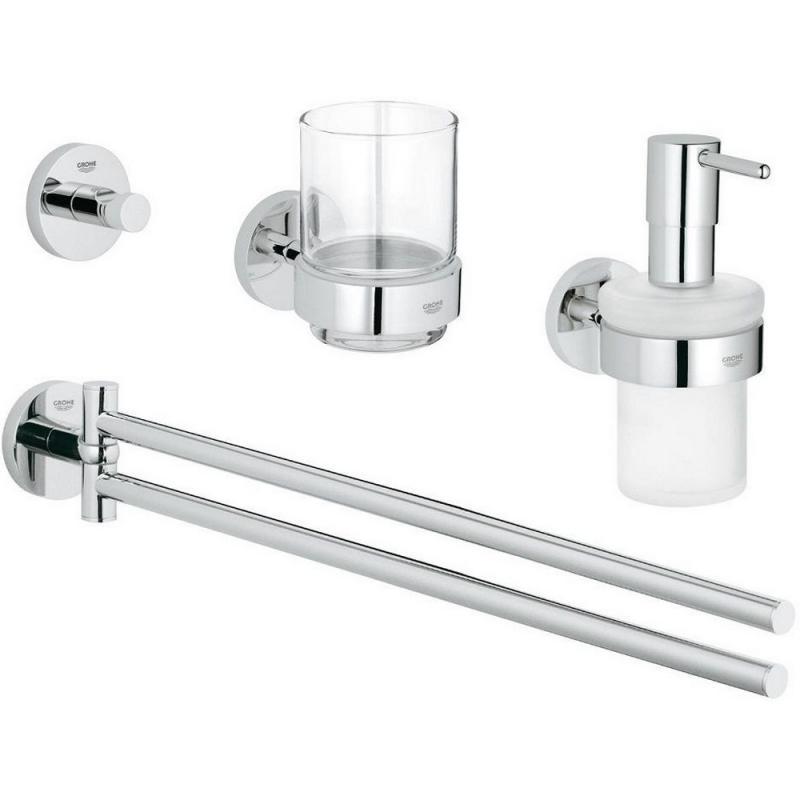 

Набор аксессуаров Grohe Essentials 40846001, Хром / белый