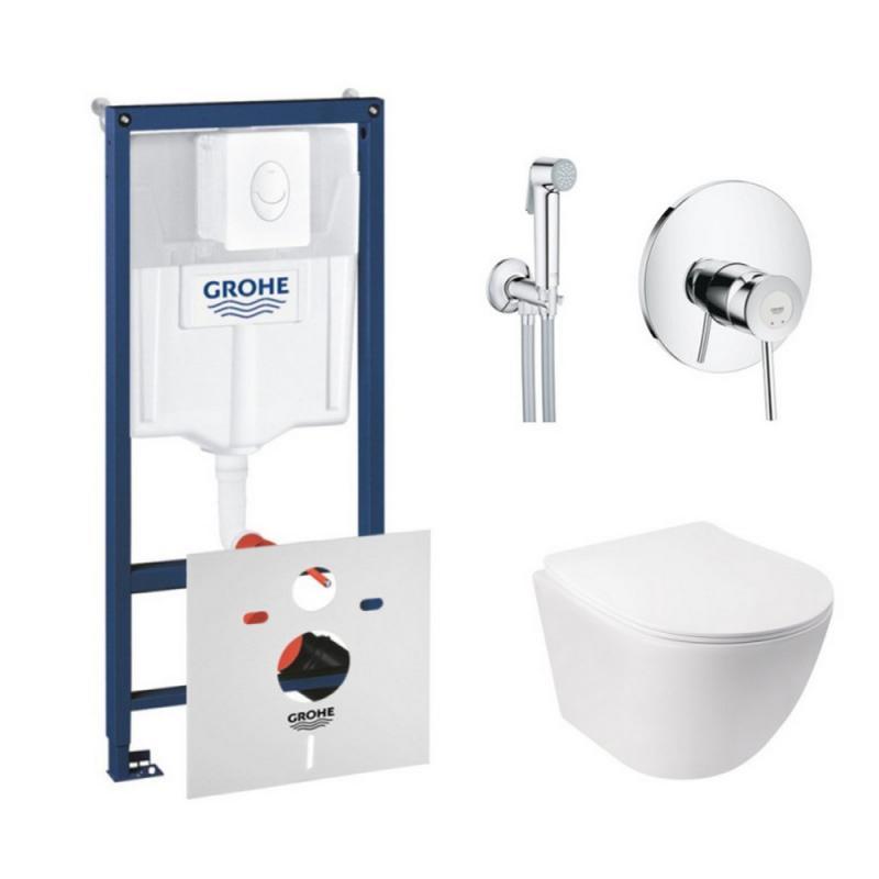 

Комплект инсталляция Grohe Rapid SL 38722001 + унитаз с сиденьем Qtap Jay QT07335176W + набор для