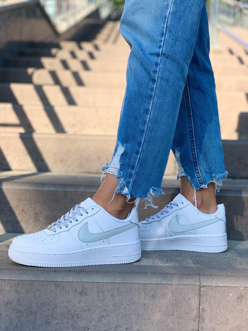 

Женские кроссовки Nike Air Force 1 Low White Reflective / Найк Аир Форс 1 Лоу Белые Рефлективные 39, Белый