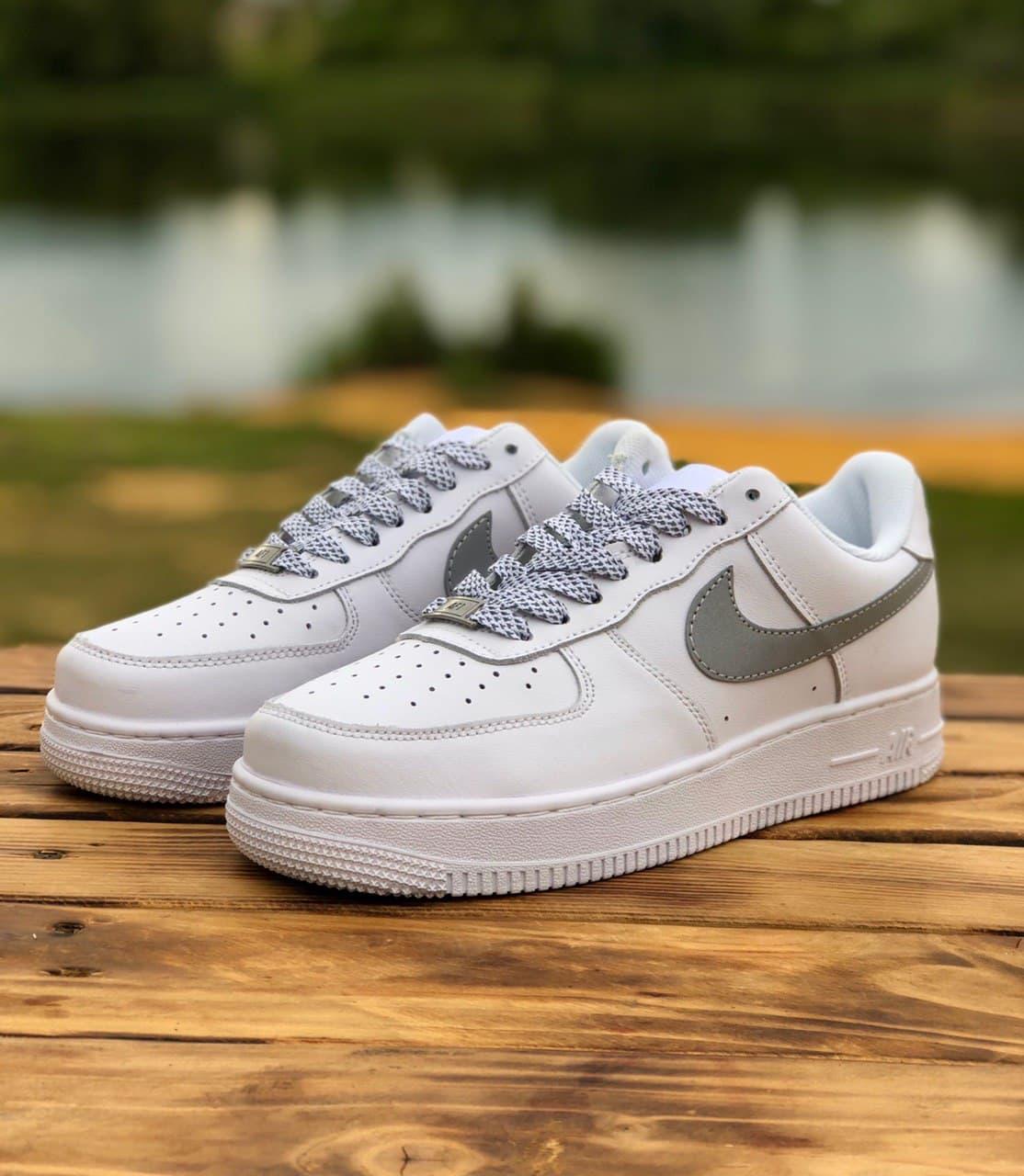 

Женские кроссовки Nike Air Force 1 Low White Reflective / Найк Аир Форс 1 Лоу Белые Рефлективные 39, Белый