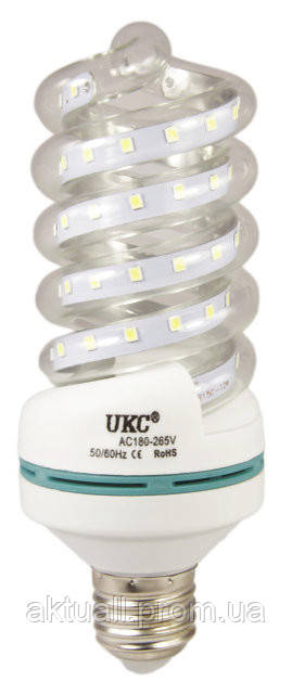 

Светодиодная LED лампочка UKC E27 9W спиральная 4024