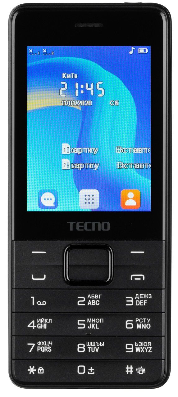 

Мобильный телефон TECNO T454 Dual SIM Black (4895180745973)