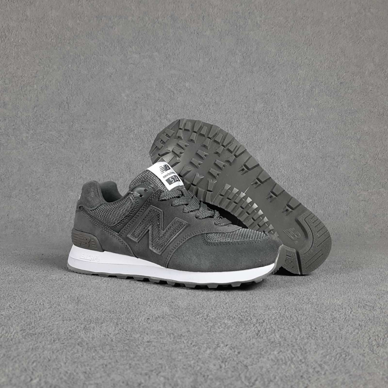 

Кроссовки женские New Balance 574 серые, Нью Баланс 574, натуральная замша, прошиты. Код OD-20334 41, Серый