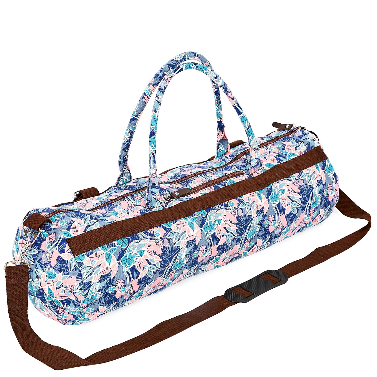 

Сумка для йога коврика Yoga bag KINDFOLK FI-6969-5 (размер 20смх65см, полиэстер, хлопок, розовый-голубой)