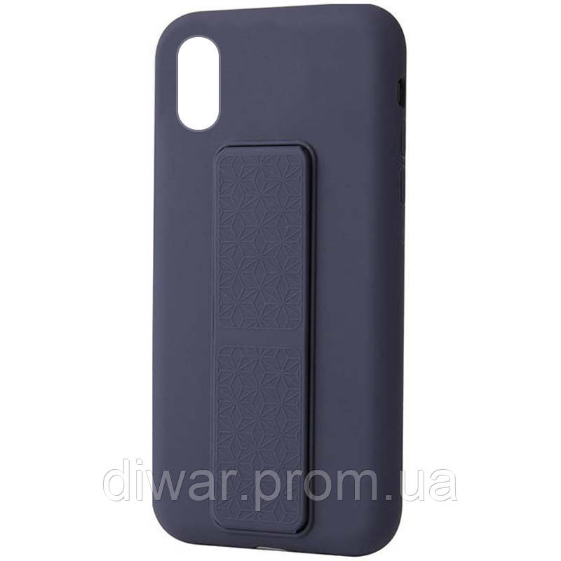 

Чехол Silicone Case Hand Holder для Apple iPhone X / XS (5.8") Темно-синий / Midnight blue