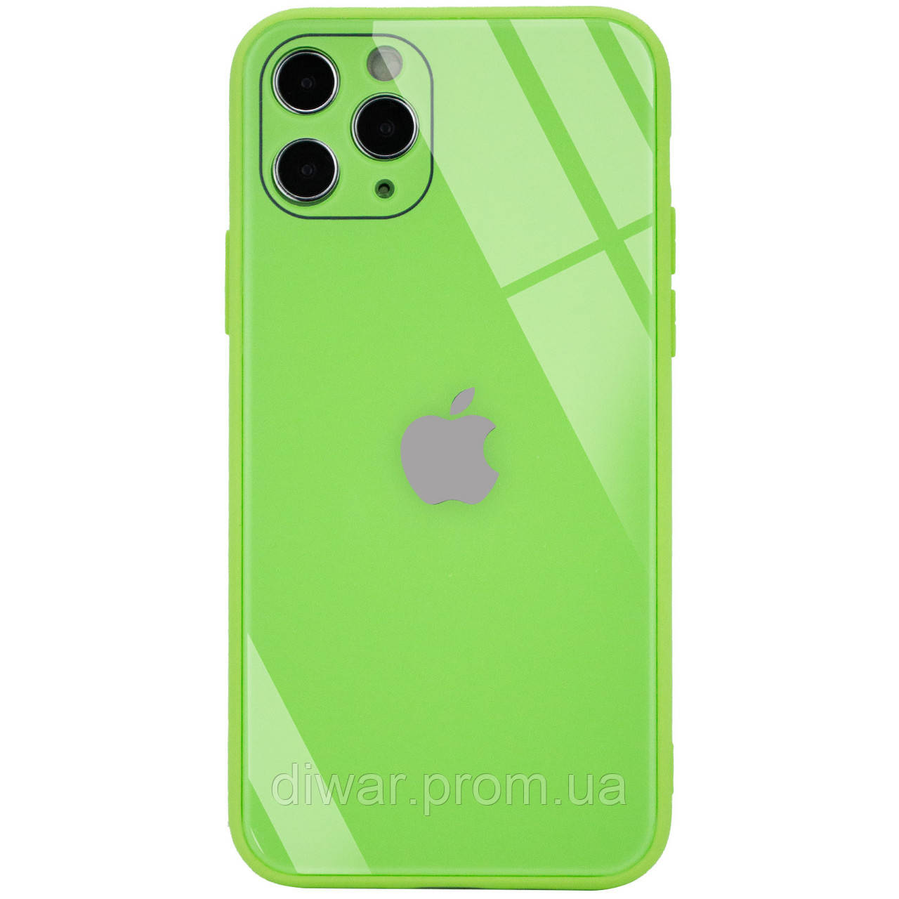 

TPU+Glass чехол GLOSSY Logo Full camera (opp) для Apple iPhone 11 Pro (5.8") Салатовый