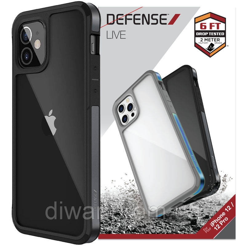 

Чехол Defense Live Series для Apple iPhone 12 mini (5.4, Черный / black