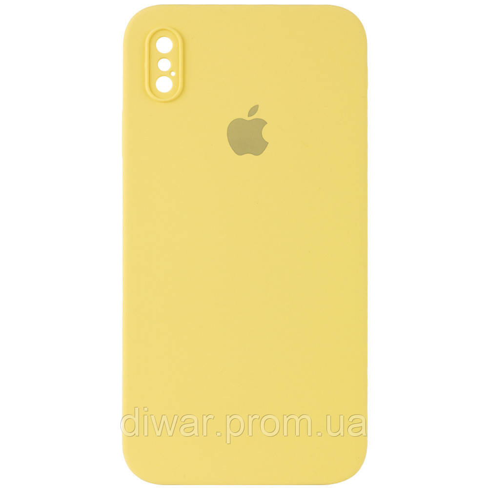 

Чехол Silicone Case Square Full Camera Protective (AA) для Apple iPhone XS Max (6.5") Желтый / Canary Yellow