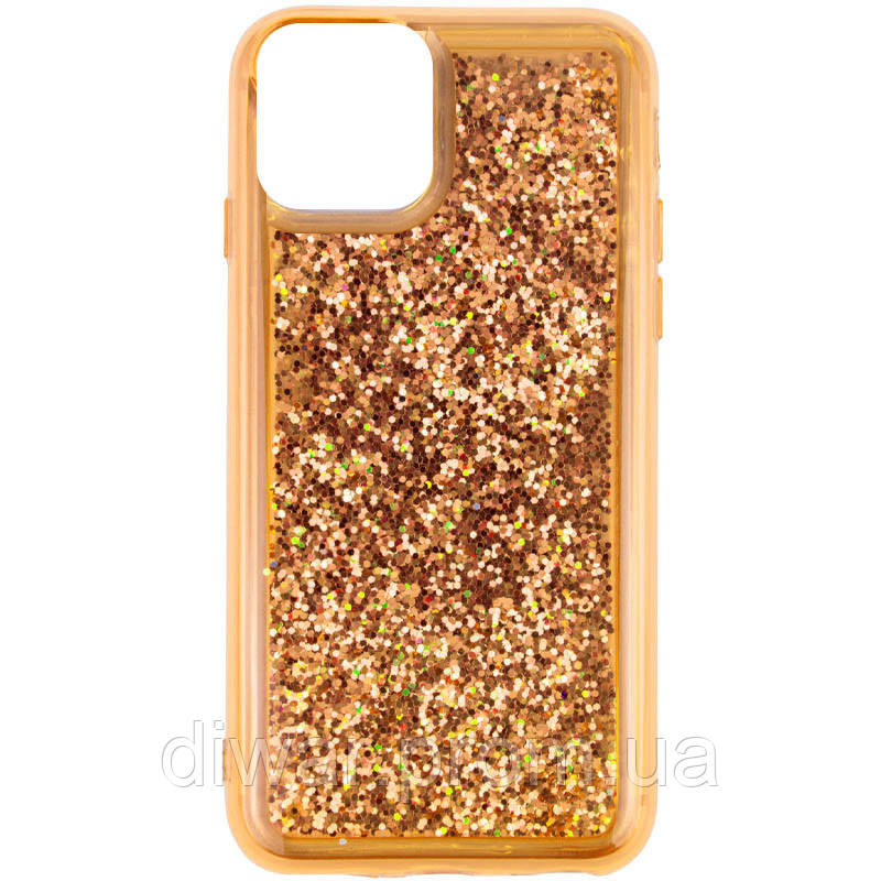 

TPU+PC чехол Sparkle (glitter) для Apple iPhone 12 Pro / 12 (6.1") Золотой