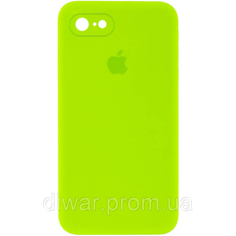 

Чехол Silicone Case Square Full Camera Protective (AA) для Apple iPhone 7 / 8 / SE (2020) (4.7") Салатовый / Neon green