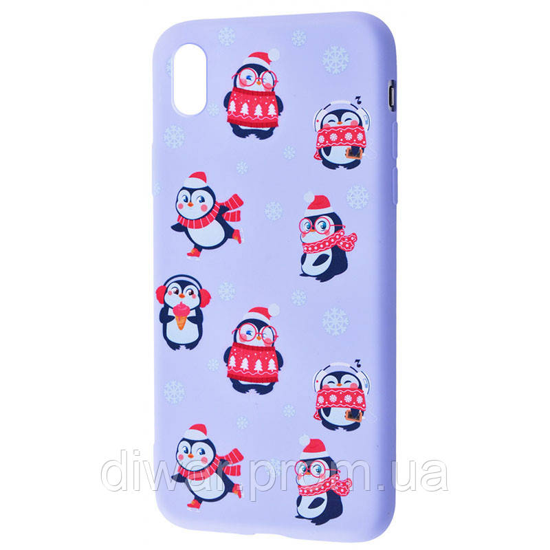 

TPU чехол WAVE Fancy для Apple iPhone XS Max (6.5") Penguins / Light purple