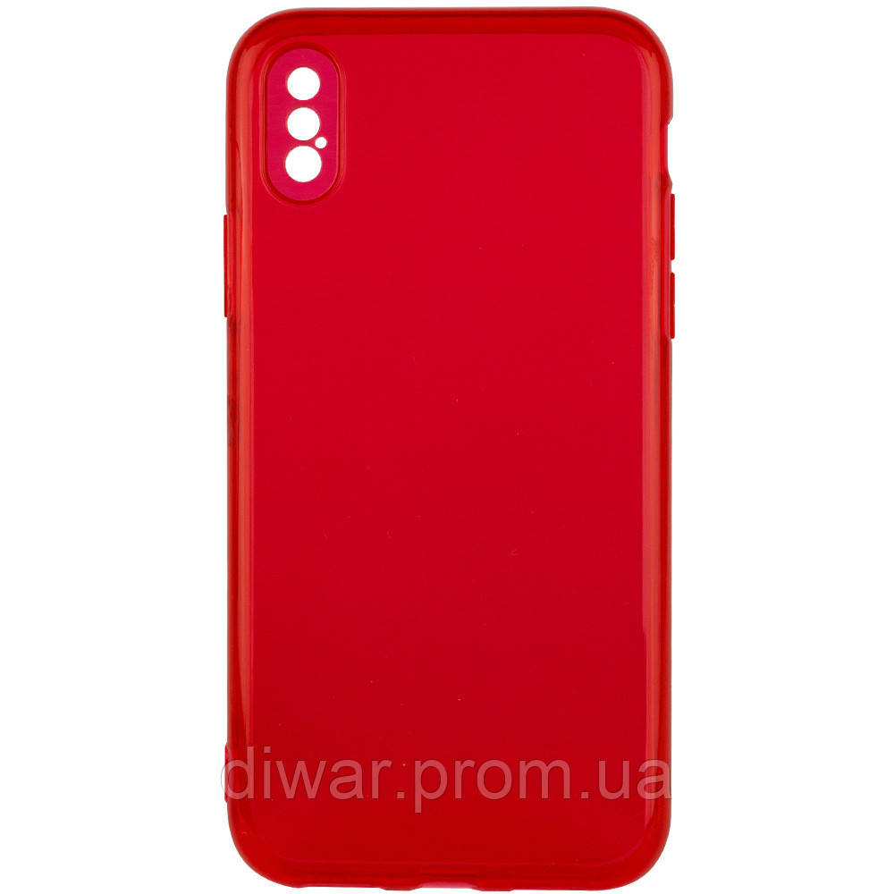 

Матовый полупрозрачный TPU чехол с защитой камеры для Apple iPhone XS Max (6.5") Красный / Red