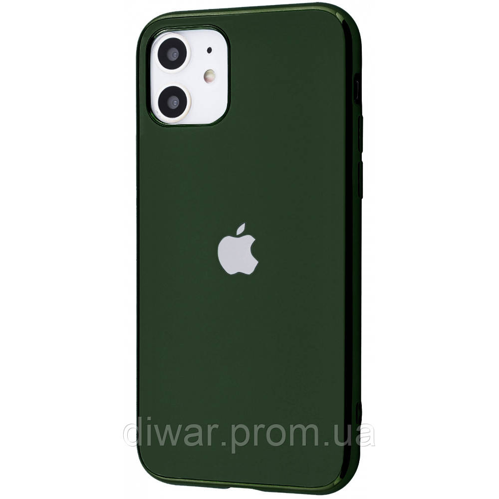 

TPU чехол Matte LOGO для Apple iPhone 11 (6.1") Зеленый / Dark green