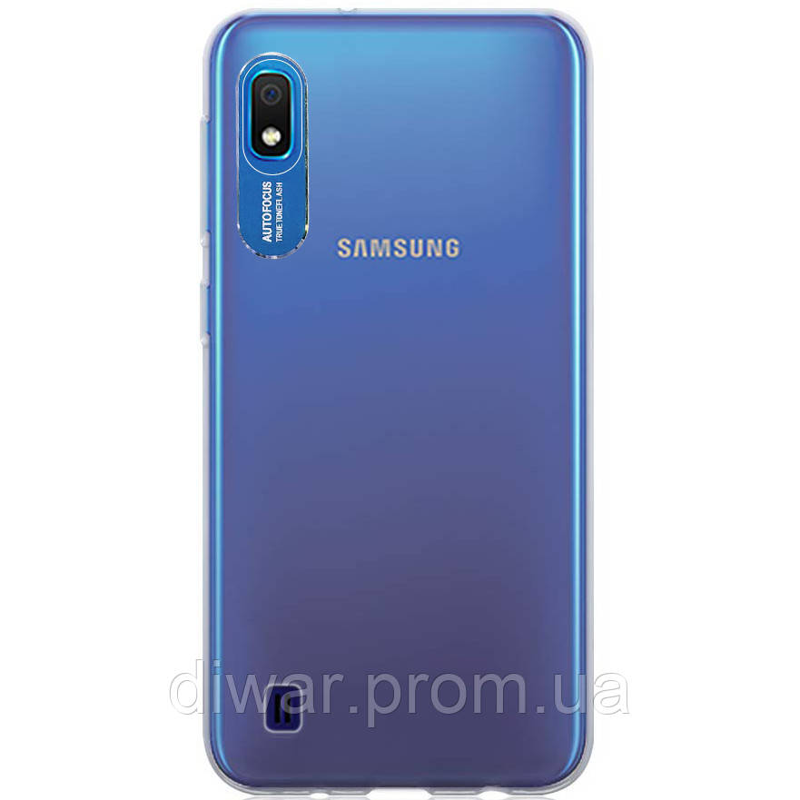 

TPU чехол Epic clear flash для Samsung Galaxy A10 (A105F) Бесцветный / Синий