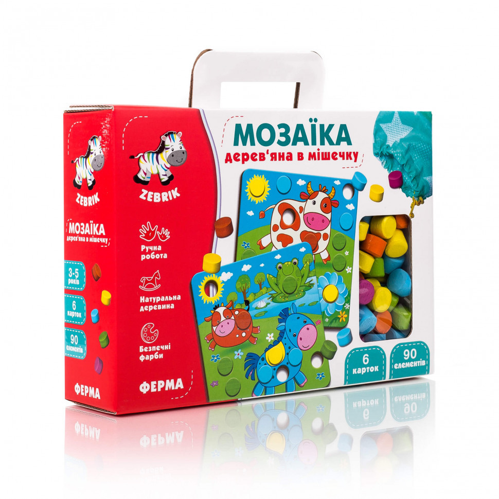 

Деревянная мозаика Vladi Toys 90 пр Разноцветный