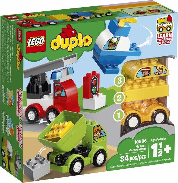 

Конструктор LEGO DUPLO Мои первые машинки 34 деталей (10886