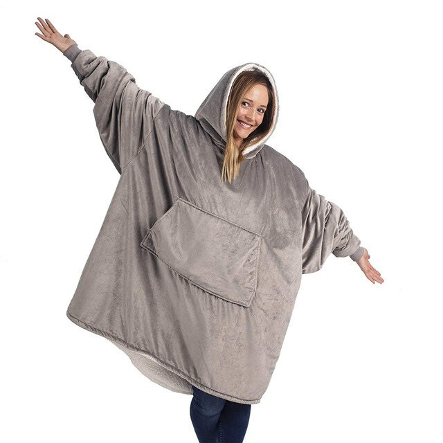 

Плед Huggle с капюшоном Ultra Plush Blanket Hoodie Серый! Скидка