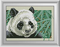 Алмазна мозаїка Панда в бамбуковій гаю Dream Art 30374 19х26см 15 кольорів, квадр.стрази, повна зашивання., фото 1