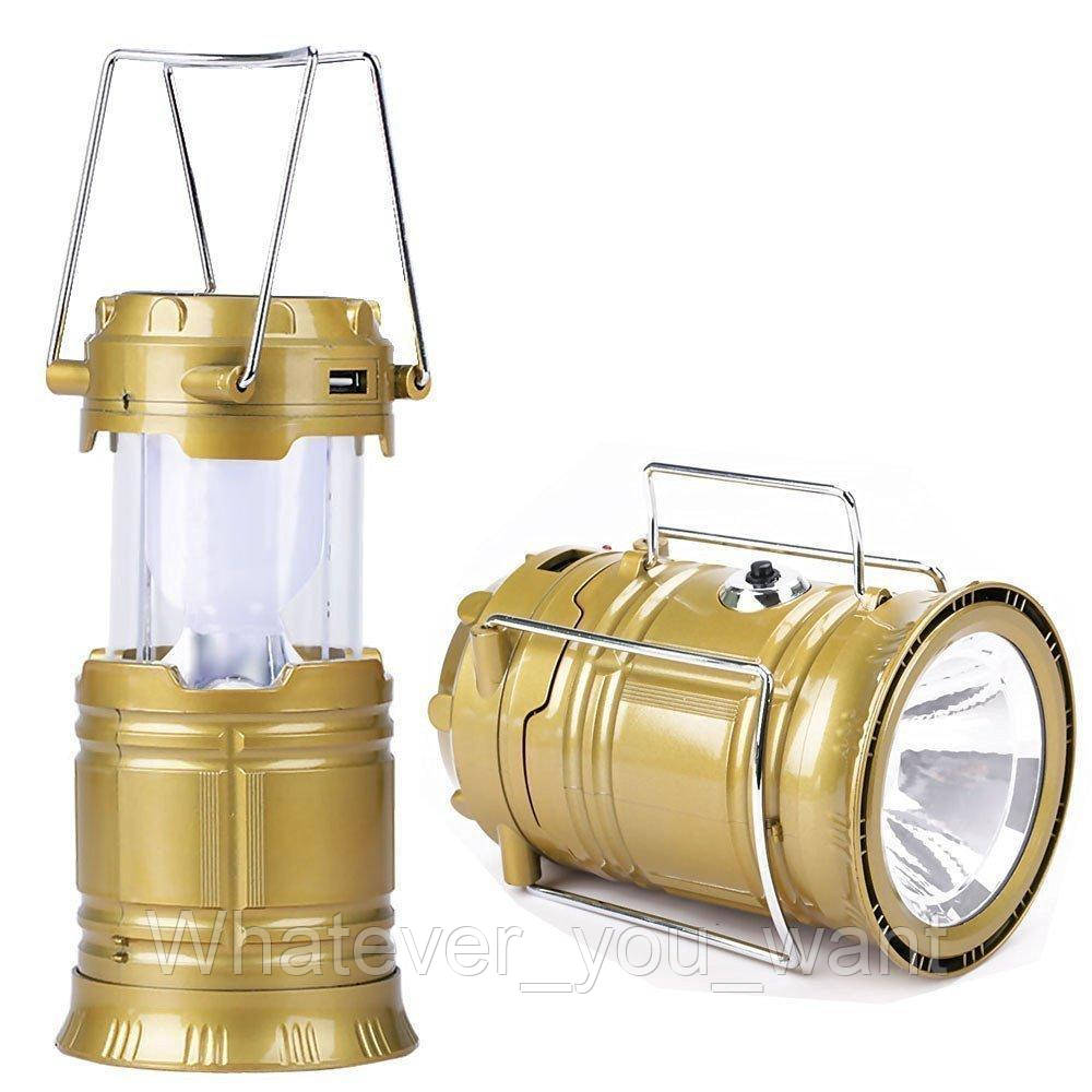 

Кемпинговая LED лампа 61 LED SX-5800T c USB Gold