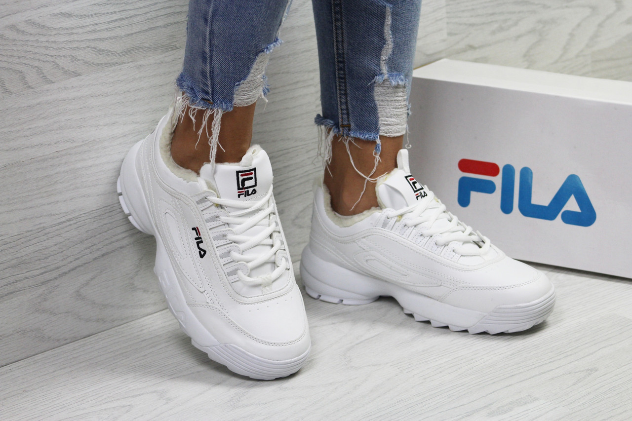 

Женские зимние кроссовки FILA Фила белые 38, Белый