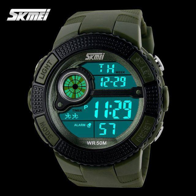 

Спортивные часы Skmei 1027 black / blue / army green