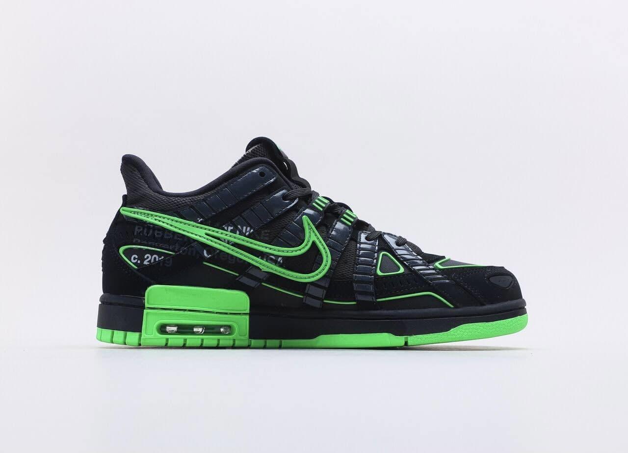 

Мужские кроссовки Nike Air Rubber Dunk Off-White Black Green / Найк Аир Раббер Данк Офф-Вайт Черные Зеленые, Черный