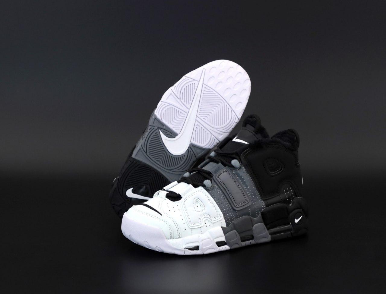 

Мужские кроссовки Nike Air More Uptempo Black White / Найк Аир Мор Аптемпо Черные Белые 42, Черно-белый