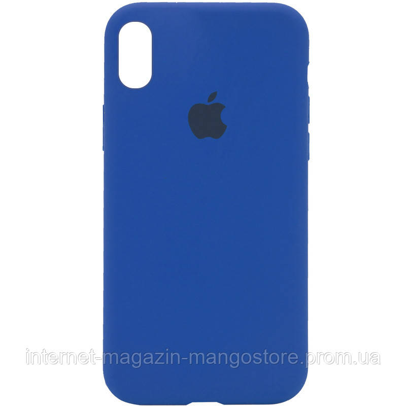 

Чехол Silicone Case Full Protective (AA) для Apple iPhone XR (6.1"), Синий / royal blue