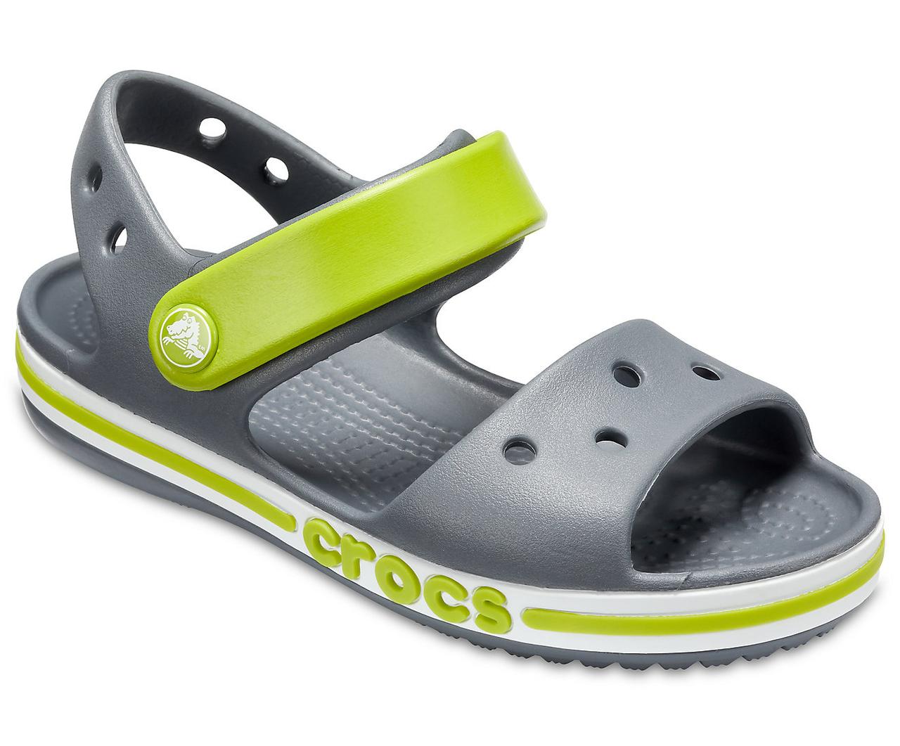 

Детские Сандалии Crocs Kids Bayaband Sandal Серый салатовый 31