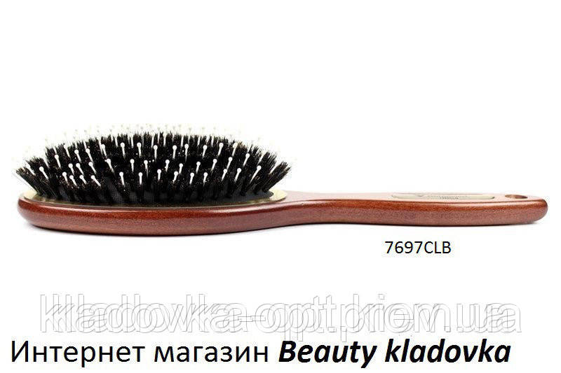 

Расчёска массажная деревянная Salon Professional (зубья пластик + щетина)