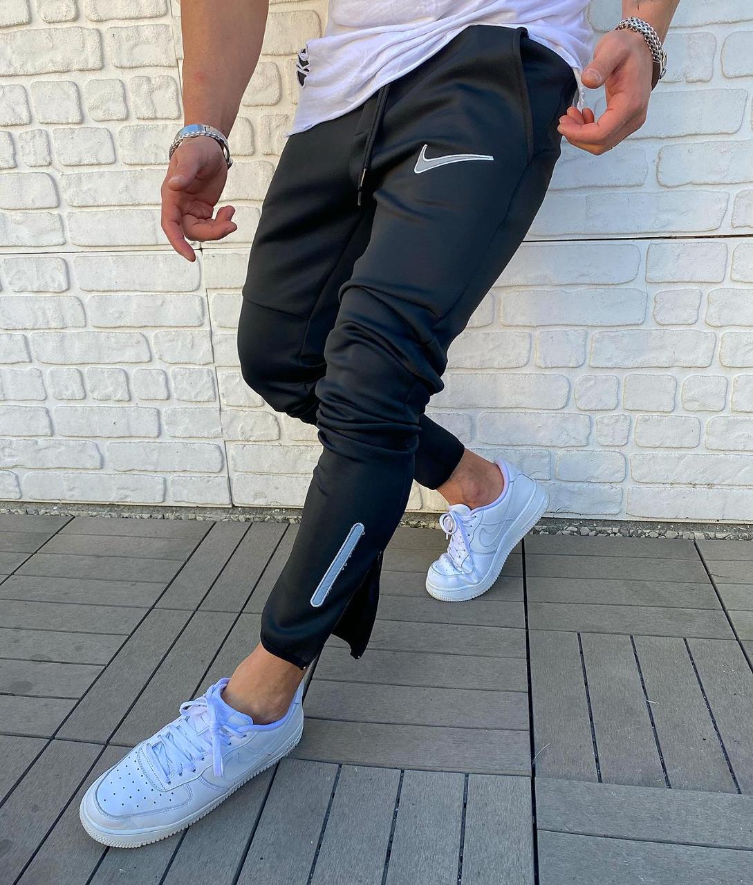 Мужские весенние спортивные штаны Nike зауженные черные (реплика) - XL, 2XL  цена в интернет магазине, Украина | фото от "Магазин "Family-market"" -  1374464272
