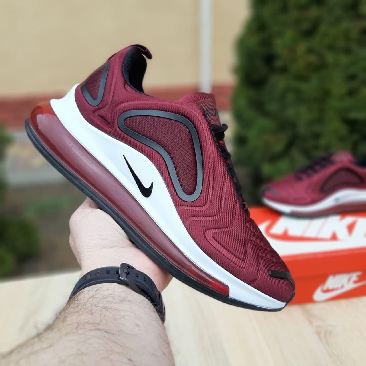 

Кроссовки мужские Air Max 720 бордовые 45, Красный;черный