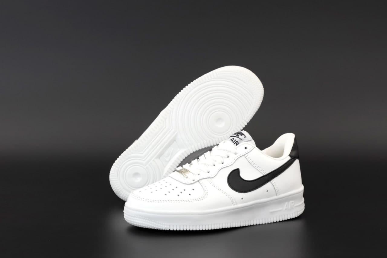 

Женские кроссовки Nike Air Force 1 Low White Black Logo / Найк Аир Форс 1 Лоу Белые Черные Лого 39, Белый