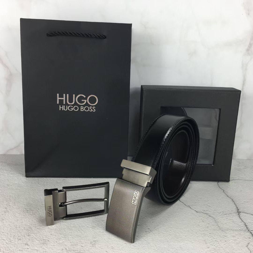 

Мужской кожаный Ремень Hugo Boss, Черный