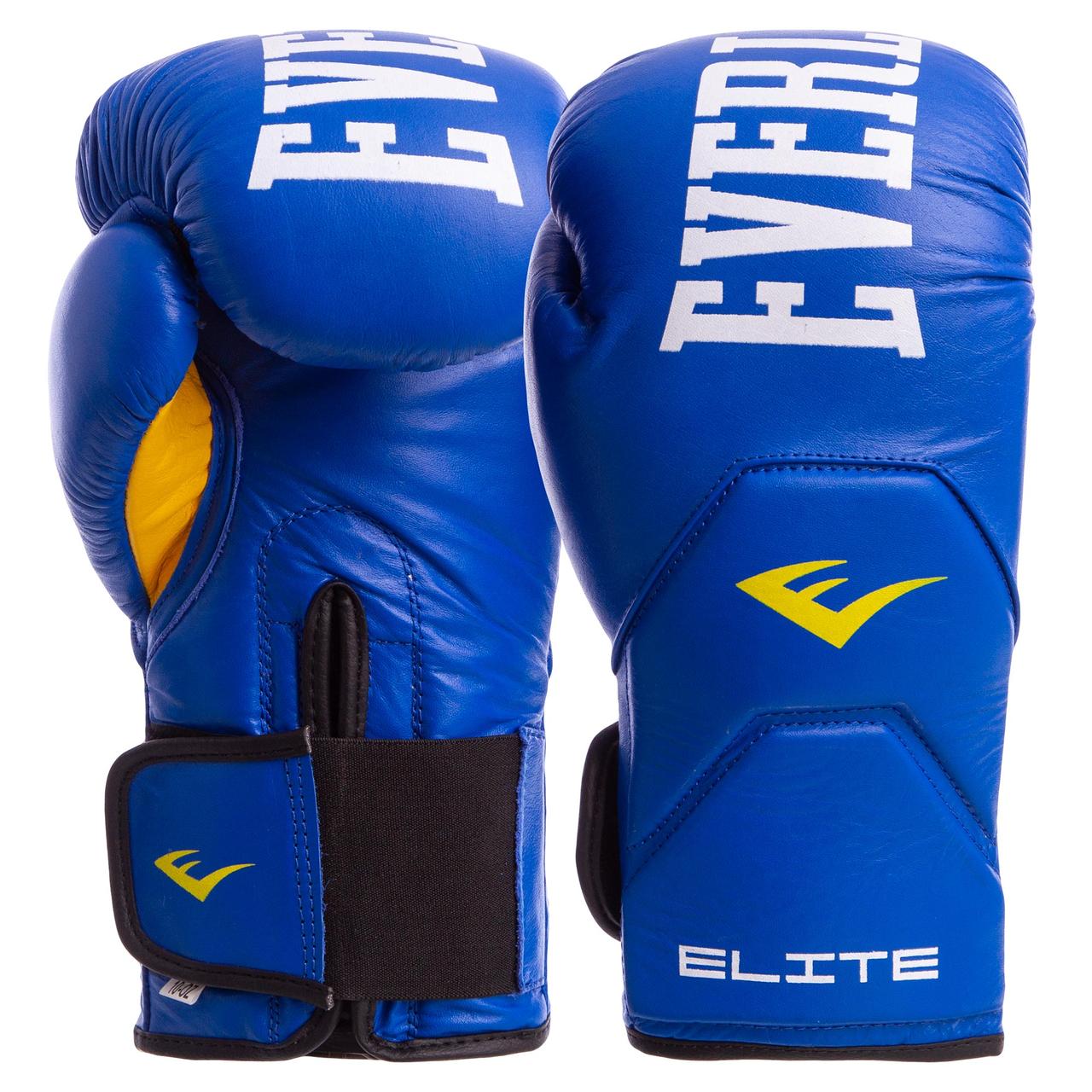 

Перчатки для бокса и единоборств EVERLAST Champ кожаные 6758 Blue-White 10 унций