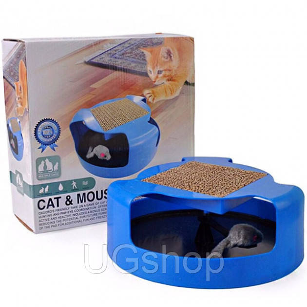 

Игрушка для кошек Поймай Мышку Cat mouse chase toy (nt5220, Синий