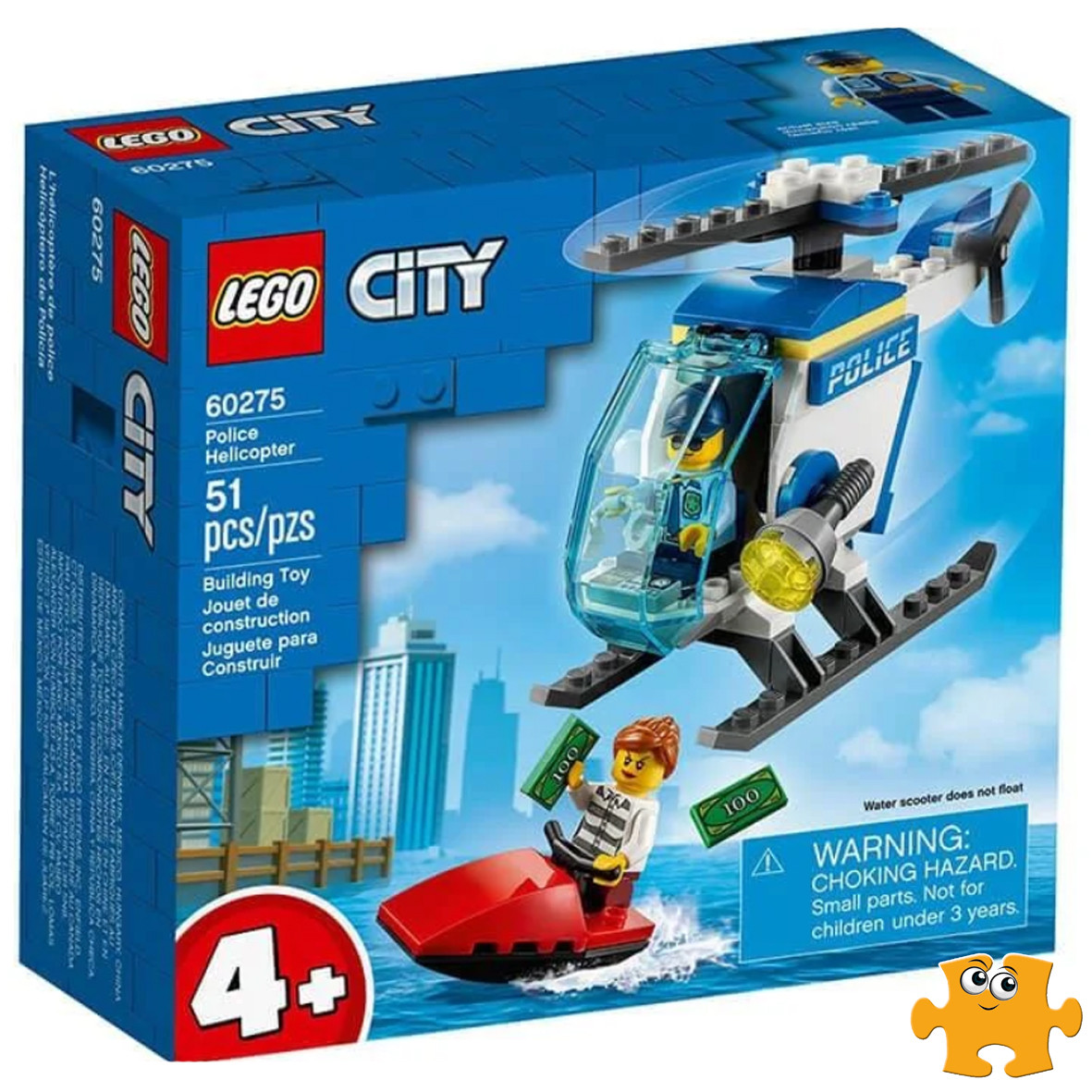 

Конструктор LEGO Поліцейський гелікоптер 51 деталей (60275