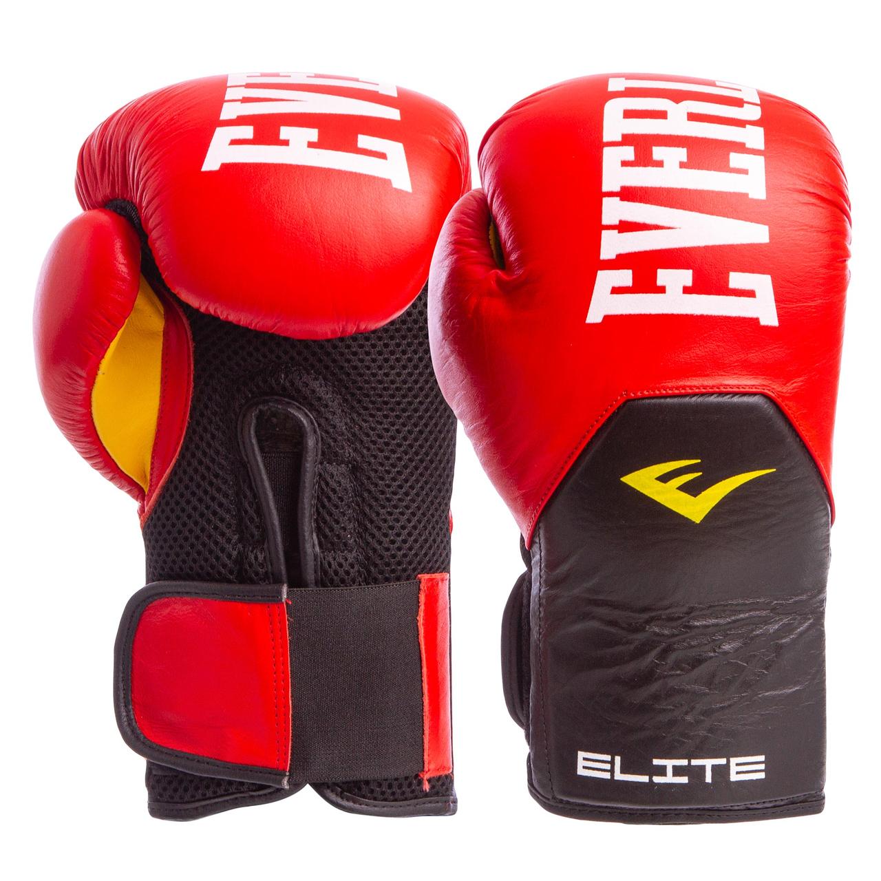 

Перчатки для бокса и единоборств EVERLAST Champ кожаные 6757 Red-Black 10 унций