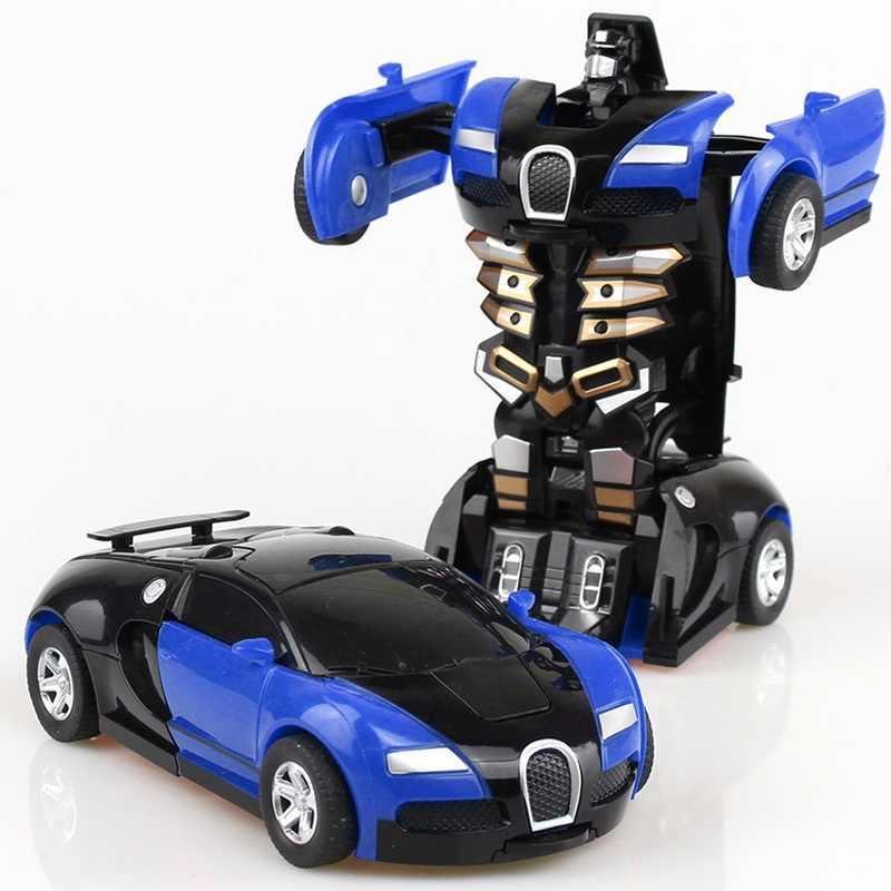 

Машинка Трансформер Bugatti Size 18 см Robot Car Синяя SKL11-261315