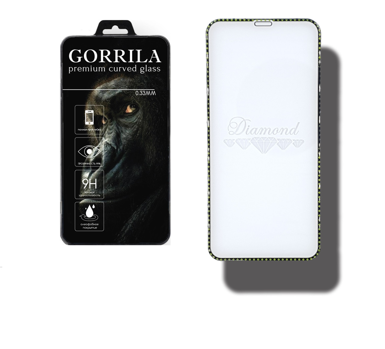 

Защитное стекло GORILLA для Diamond iPhone X Green (GT_36120143), Зеленый