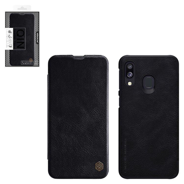 

Чехол Nillkin Qin leather case для Samsung A405F/DS Galaxy A40, черный, книжка, пластик, PU кожа