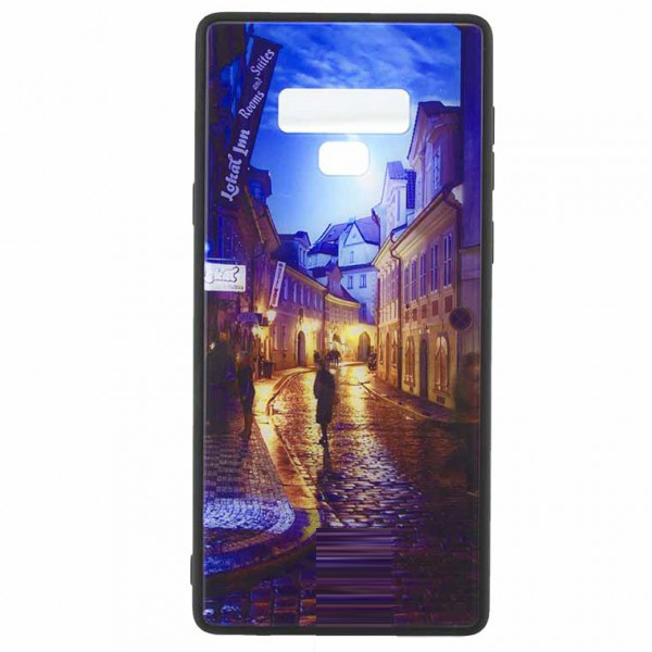 

Чехол накладка Glass Case New Samsung Note 9 N960 переулок, Микс