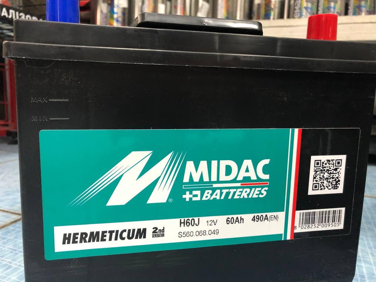 

Акумулятор АКБ MIDAC HERMETICUM 6CT-60 Asia (2G)